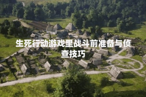 生死行动游戏里战斗前准备与侦查技巧