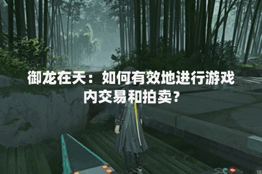 御龙在天：如何有效地进行游戏内交易和拍卖？