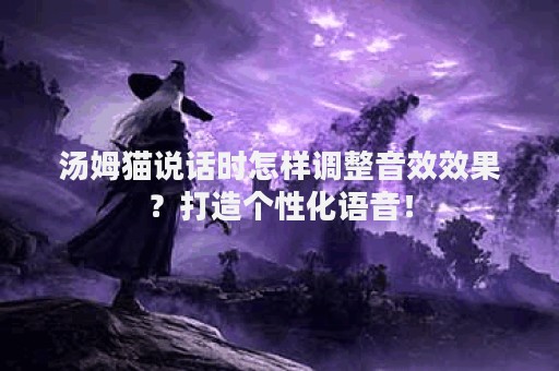 汤姆猫说话时怎样调整音效效果？打造个性化语音！