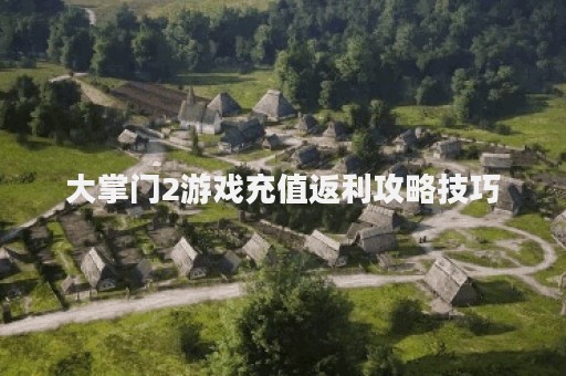大掌门2游戏充值返利攻略技巧