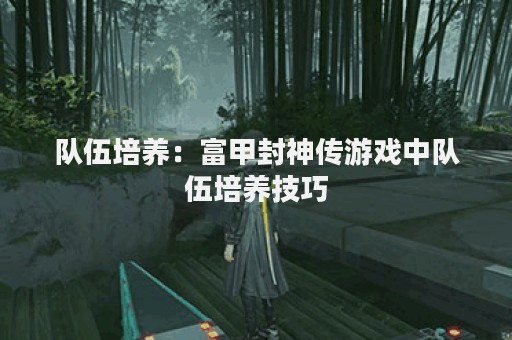 队伍培养：富甲封神传游戏中队伍培养技巧