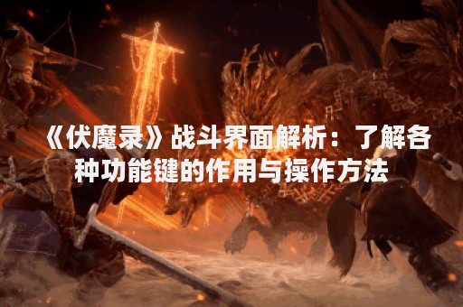 《伏魔录》战斗界面解析：了解各种功能键的作用与操作方法