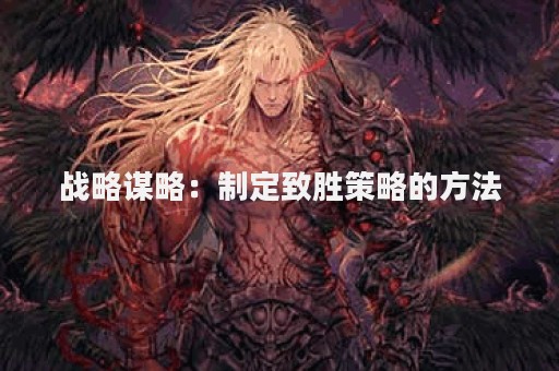 战略谋略：制定致胜策略的方法