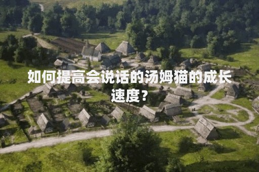 如何提高会说话的汤姆猫的成长速度？