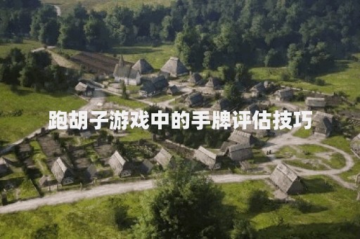 跑胡子游戏中的手牌评估技巧