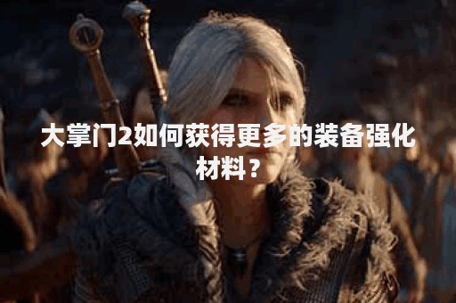 大掌门2如何获得更多的装备强化材料？