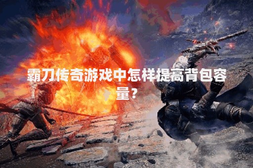 霸刀传奇游戏中怎样提高背包容量？