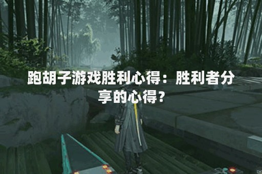 跑胡子游戏胜利心得：胜利者分享的心得？